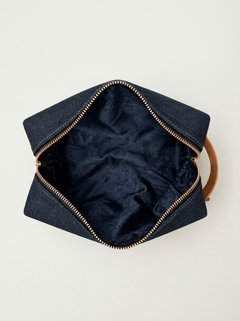Navy blue inner toiletry bag