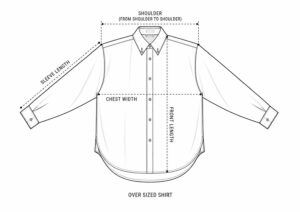 Oversized shirt size guide