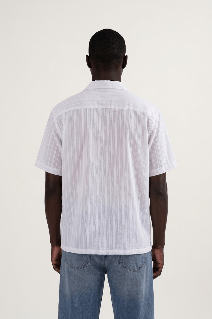back white cuban oversized shirt