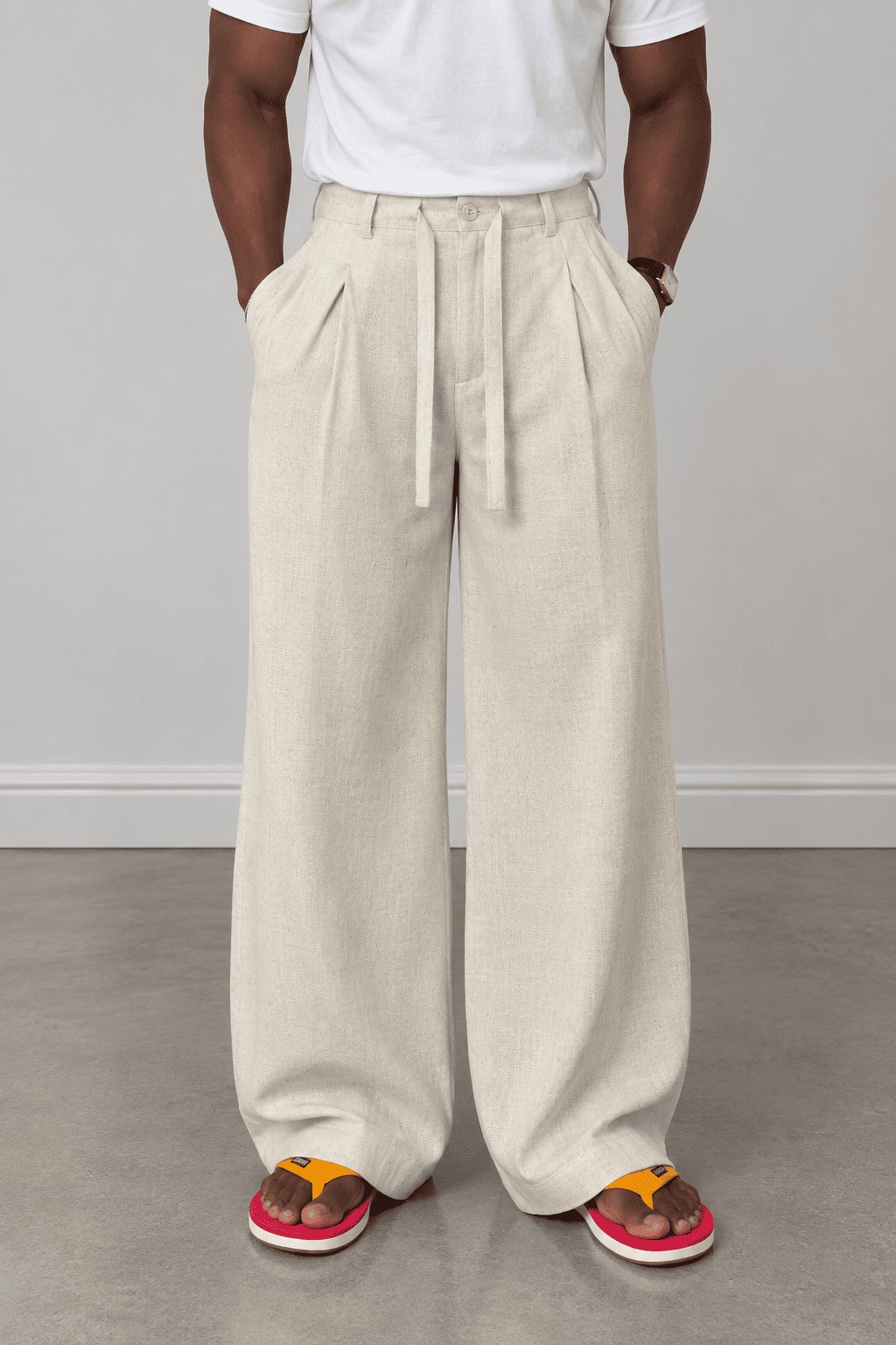 Linen Pant - Beige