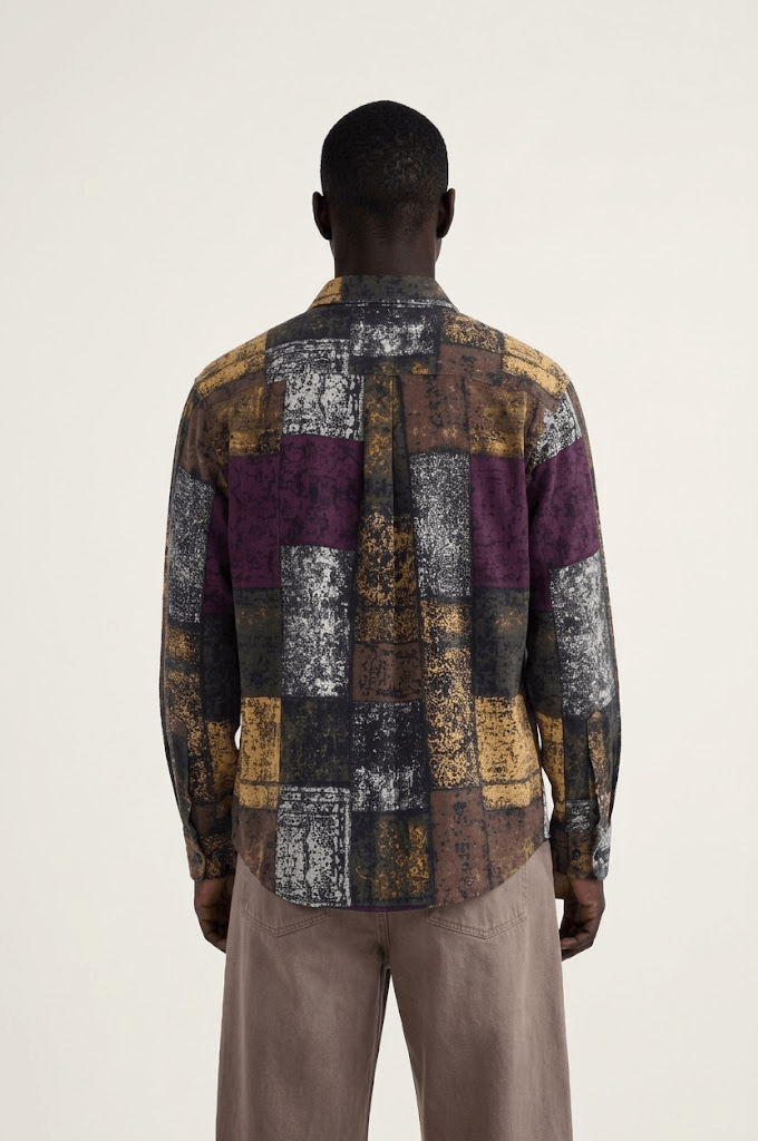 mosaic linen shirt back