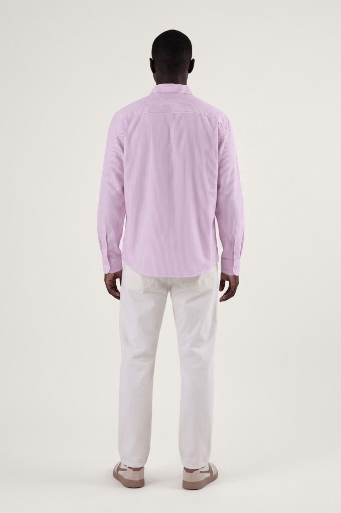 pink and white_stripe oversized shirt
