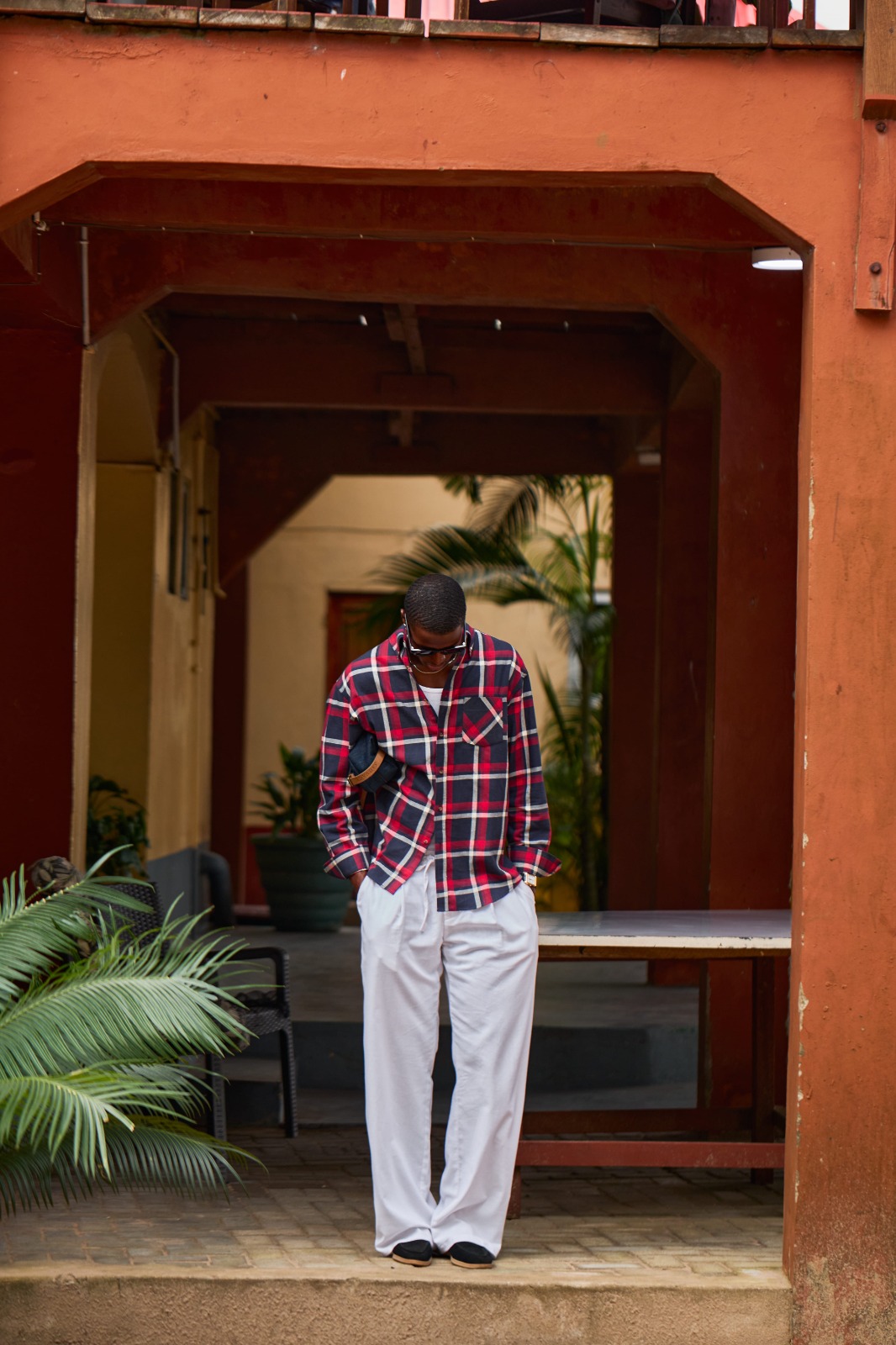 Oversized Shirt - Red & Blue Plaid