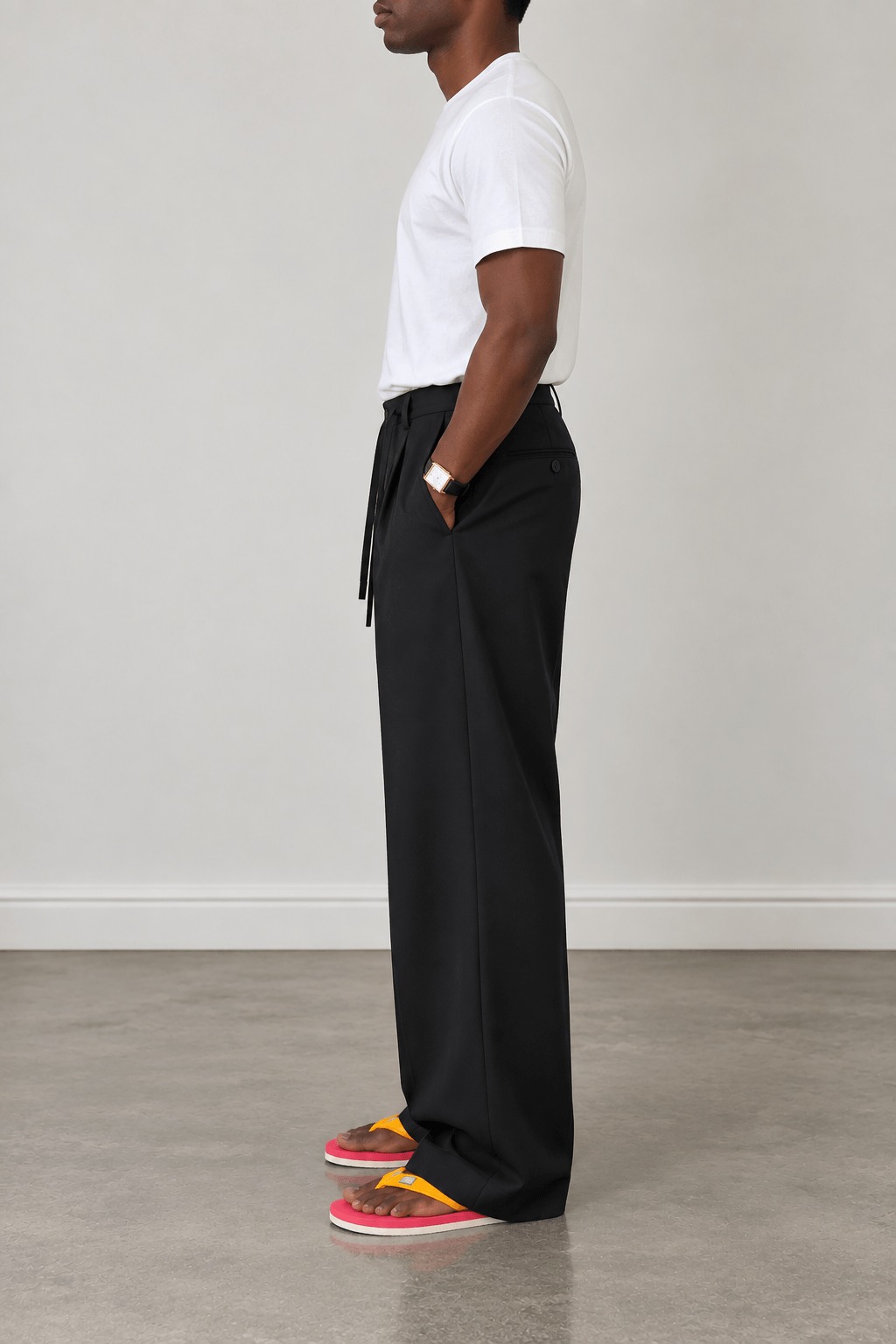 soft essentials pant black side