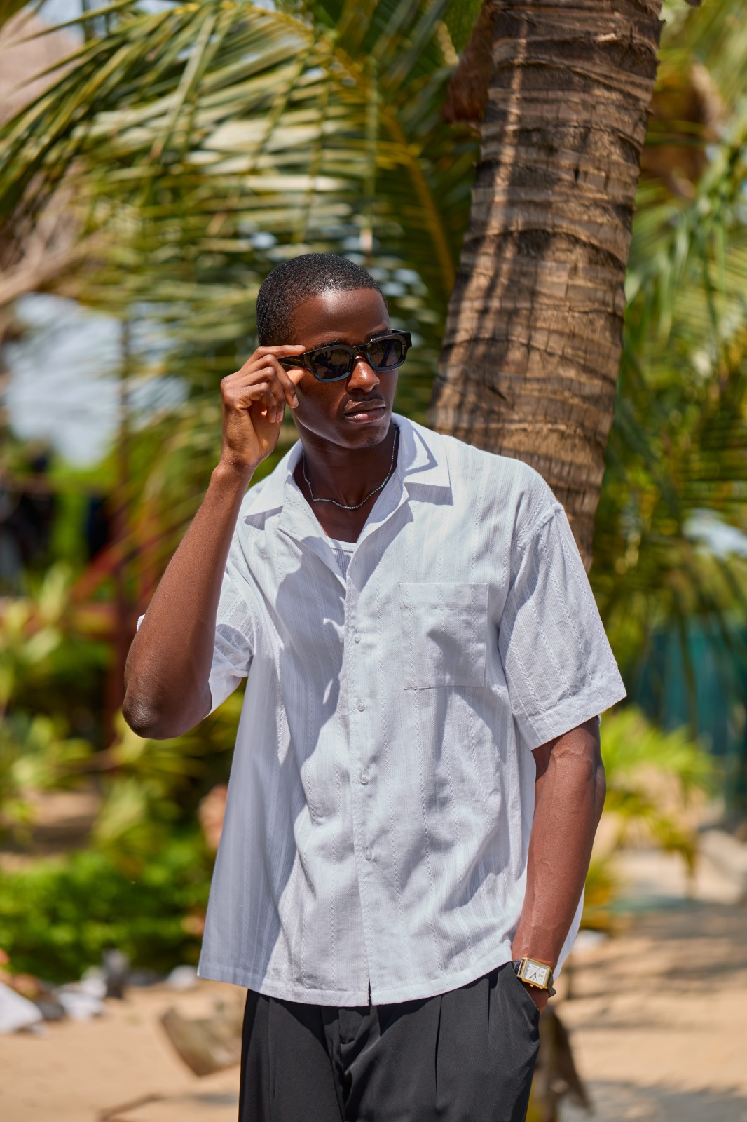 Oversized Shirt - White Cuban