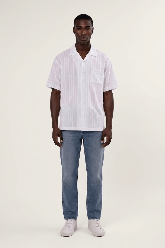 Oversized Shirt - White Cuban