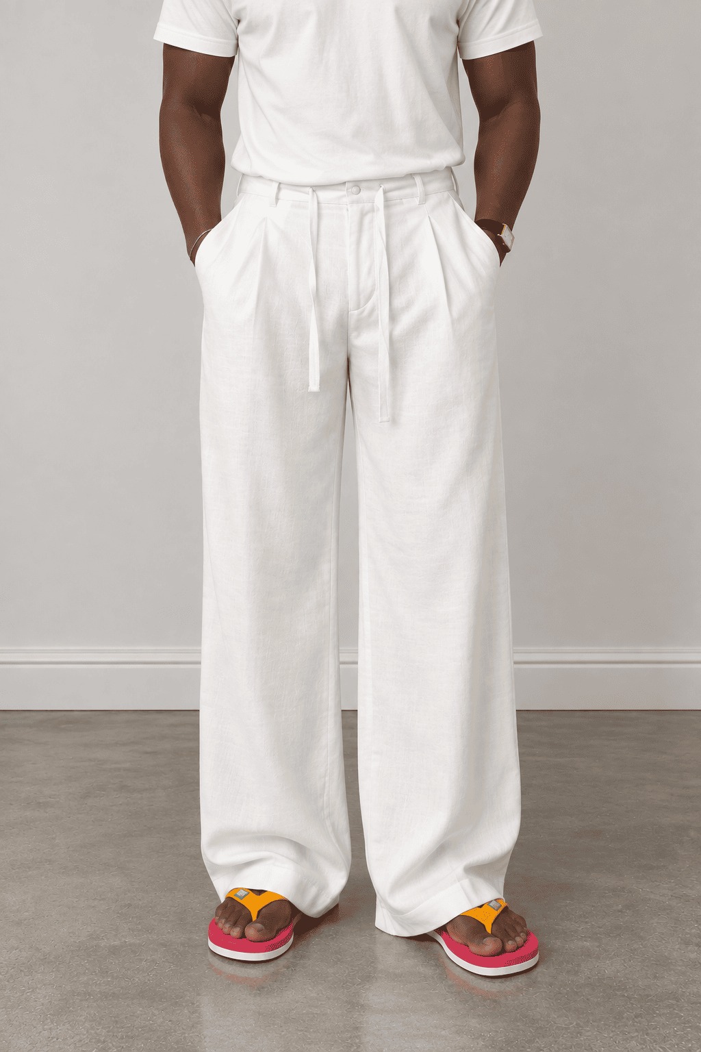 Linen Pant - White